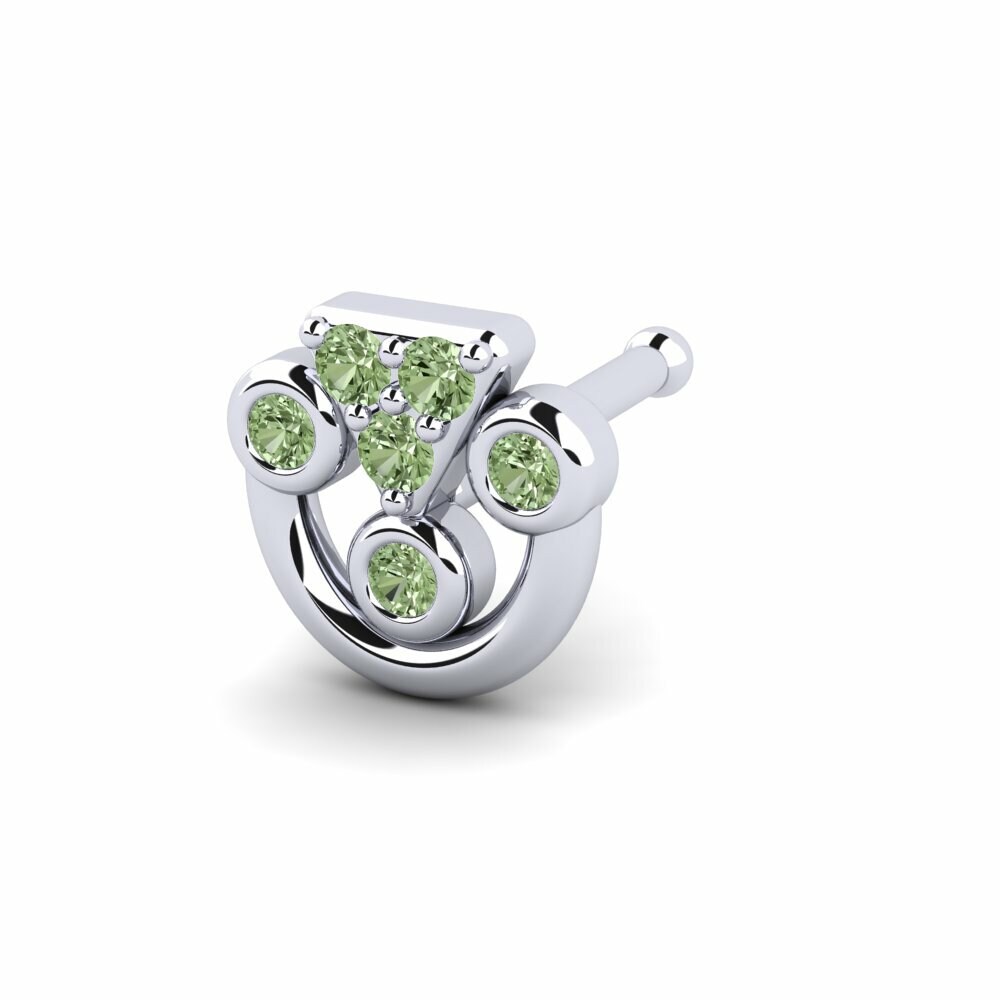 Groene Diamant Neus Pin Majuscule