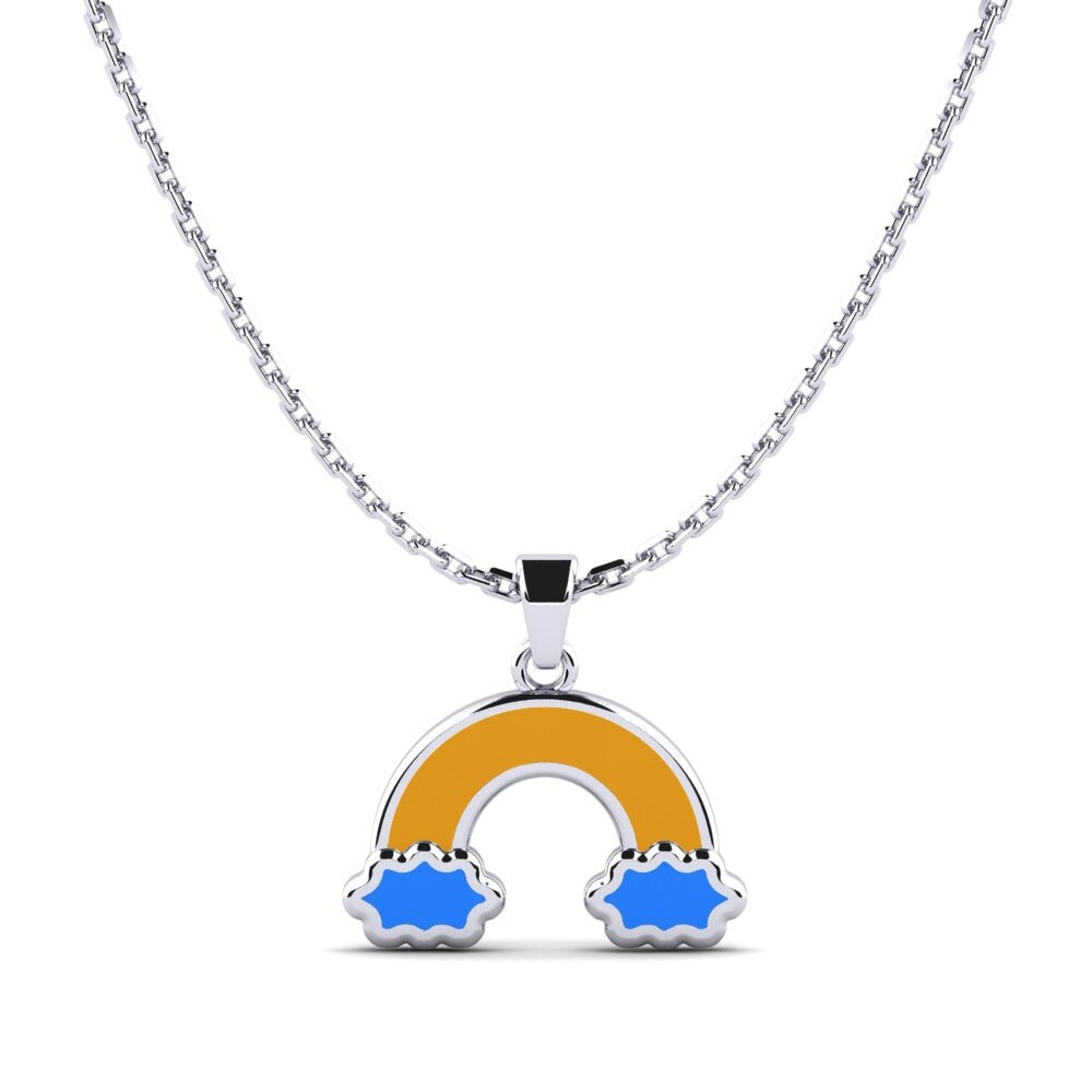 14ct White Gold Kid's Pendant Makatsa