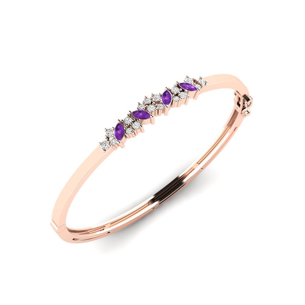 14k Rose Gold Amethyst SYLVIE Bangle Makhaon