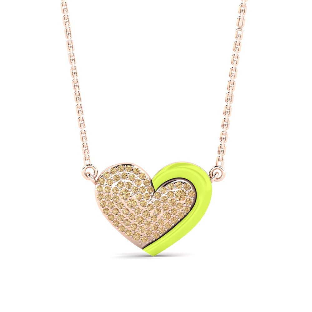 Diamante café Collar de Mujer Makulay