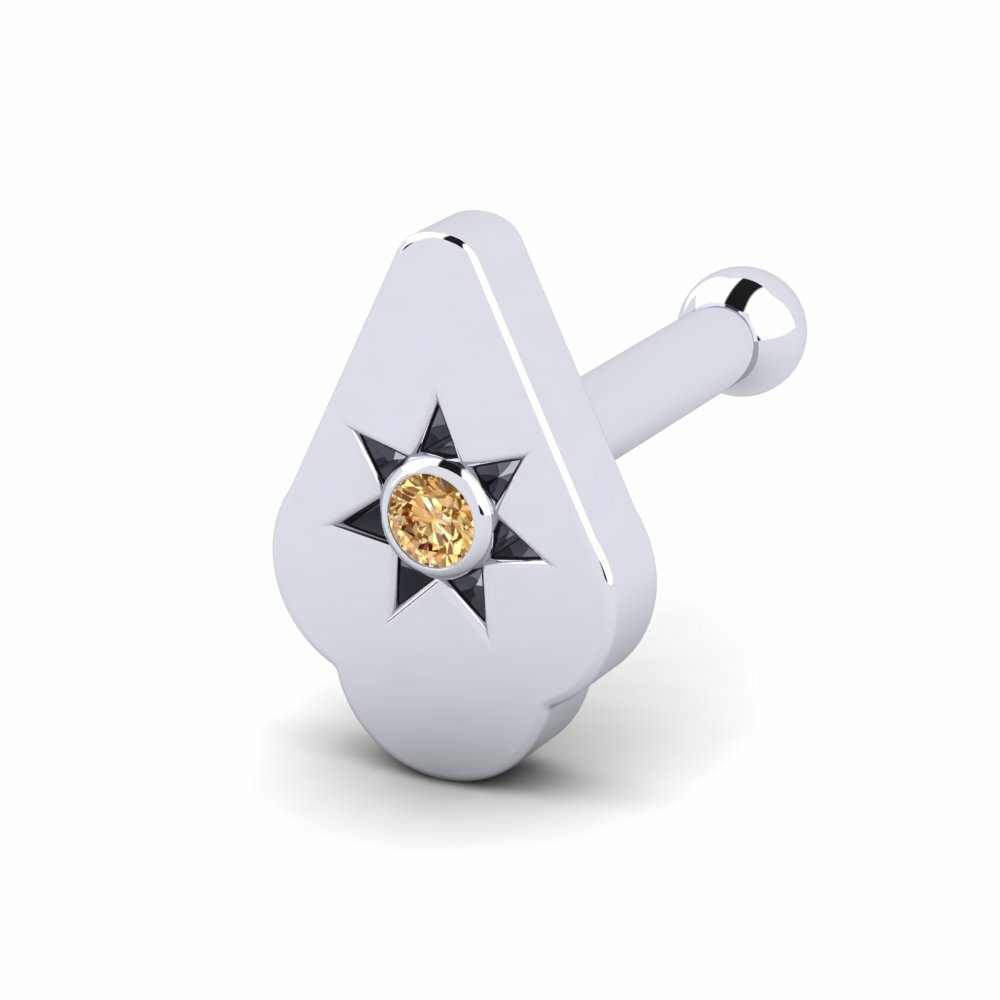 Bruine Diamant Neus Pin Malako