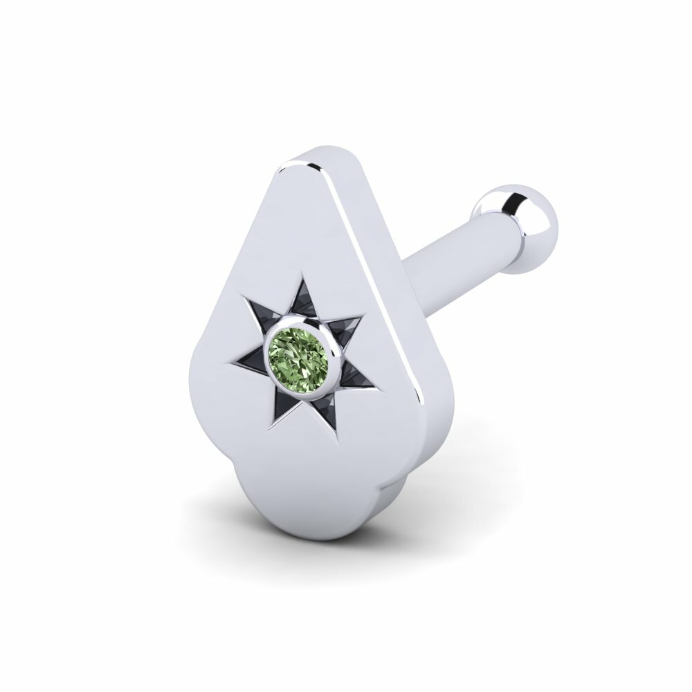 Groene Diamant Neus Pin Malako