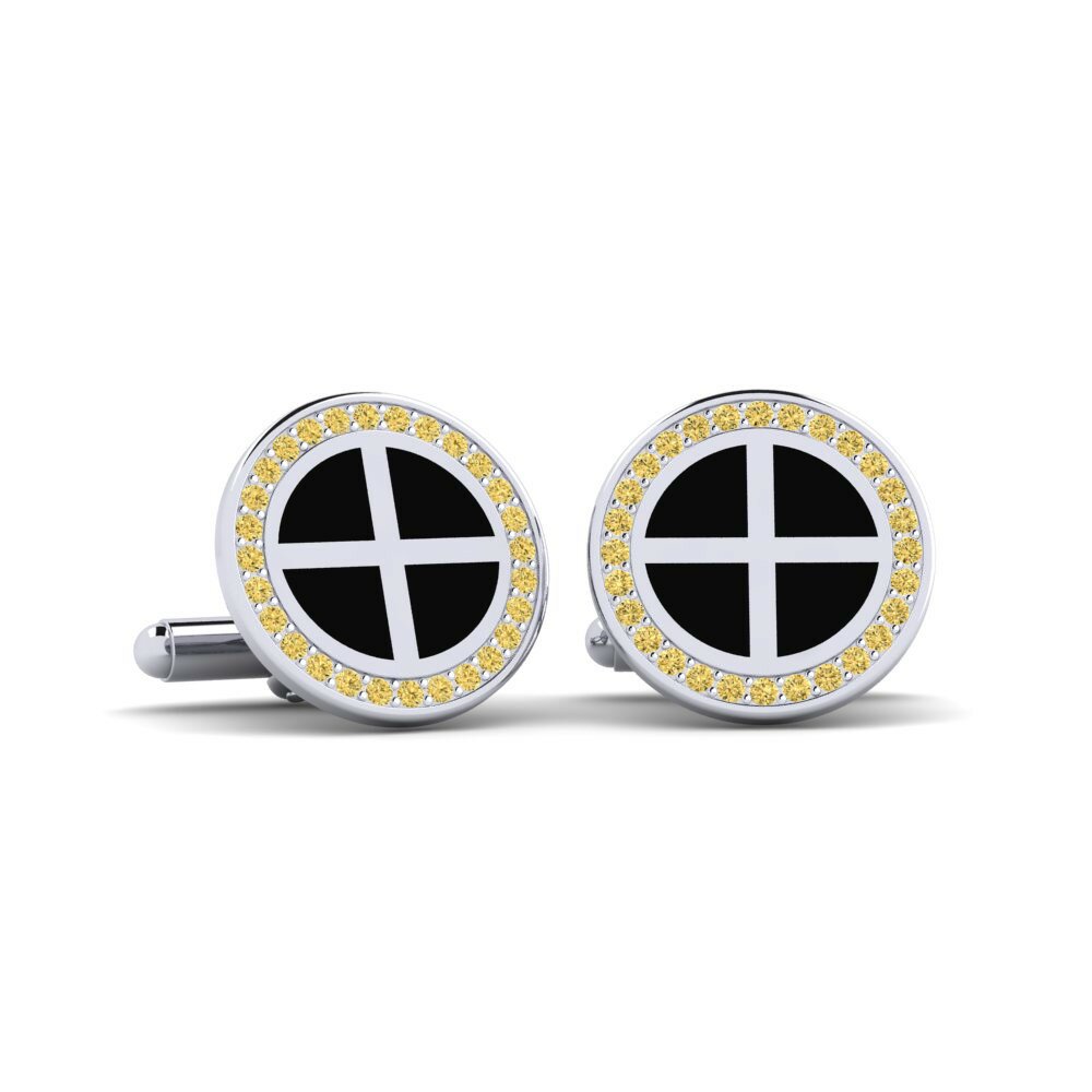 Bouton de manchette Malang Diamant Jaune