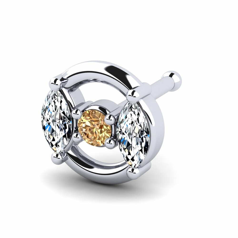 Bruine Diamant Neus Pin Malchance