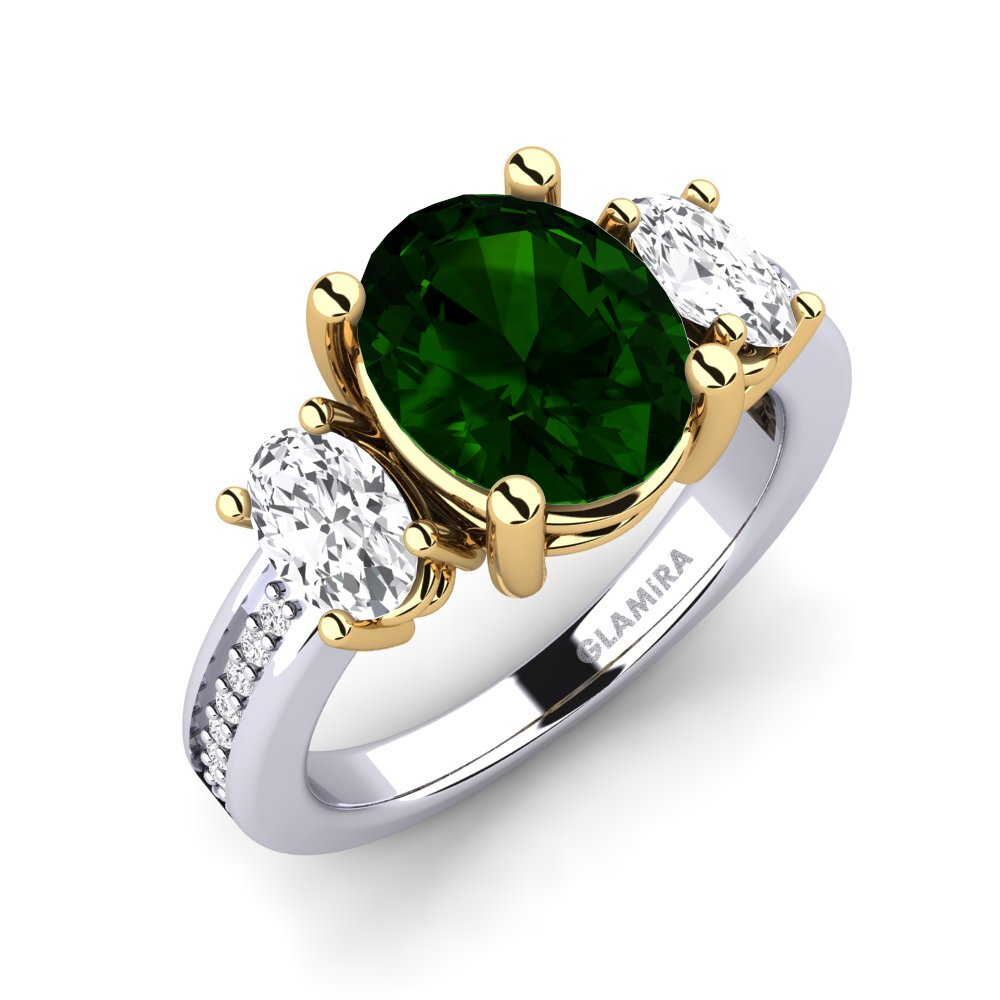14ct White / Yellow Gold Engagement Ring Maletha