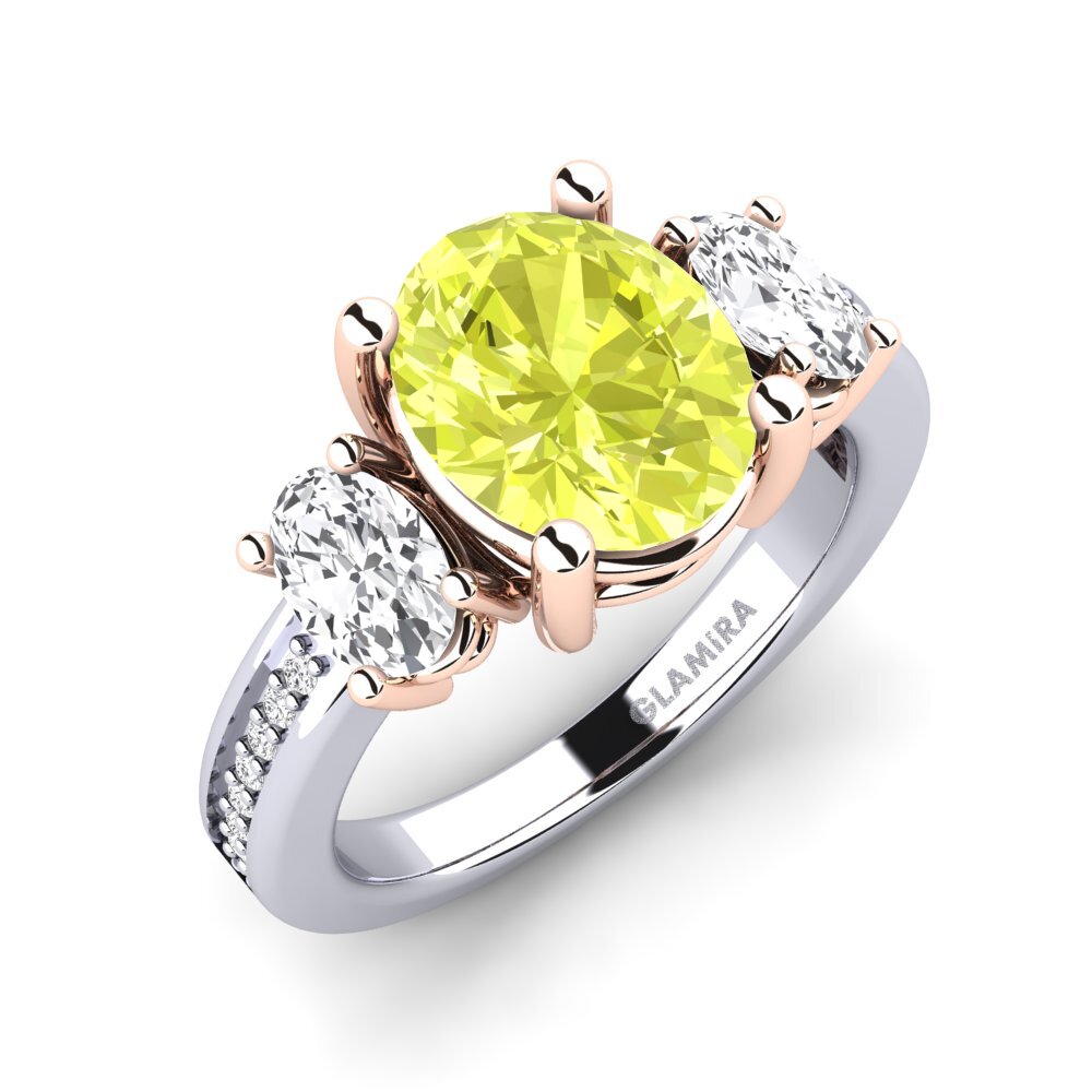 14ct White & Rose Gold Engagement Ring Maletha