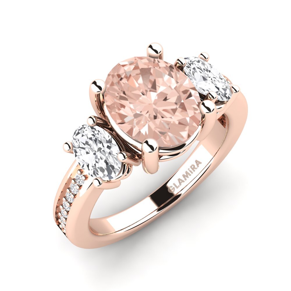 9K Rose Gold Engagement Ring Maletha