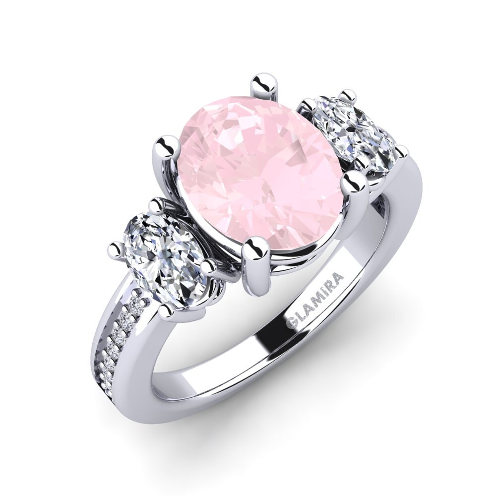 Rose Quartz Engagement Ring Maletha