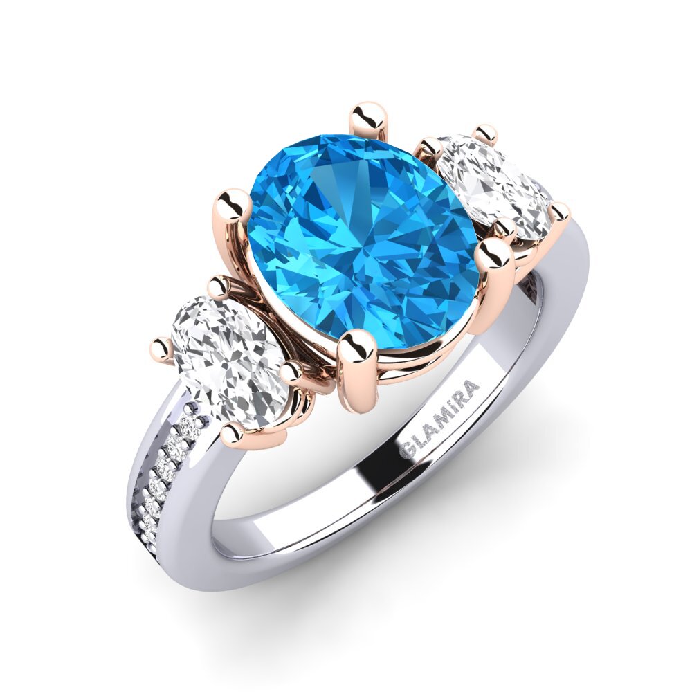 18ct White / Rose Gold Engagement Ring Maletha