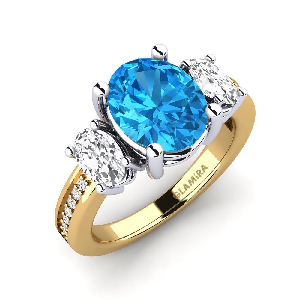 14ct Yellow / White Gold Engagement Ring Maletha