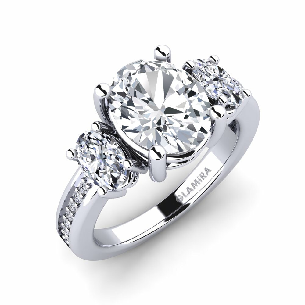 White Zircon Engagement Ring Maletha