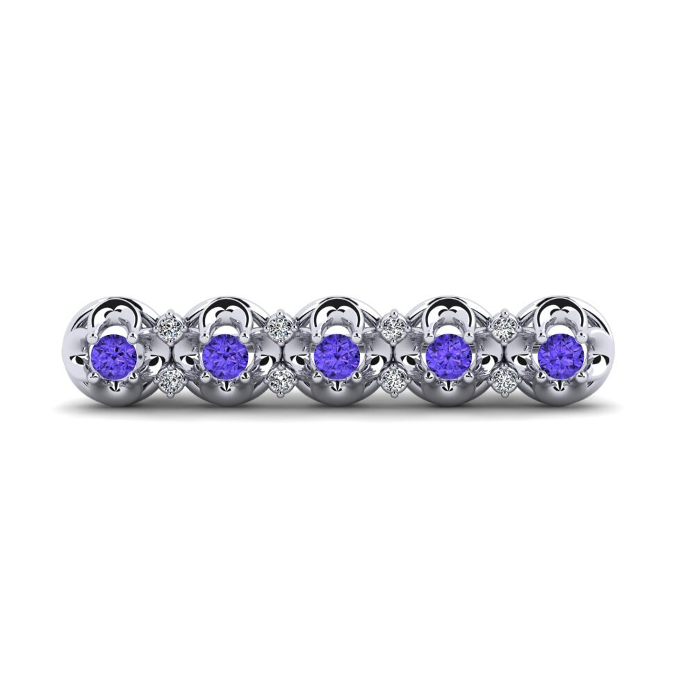 14ct White Gold Tanzanite Brooch Malin