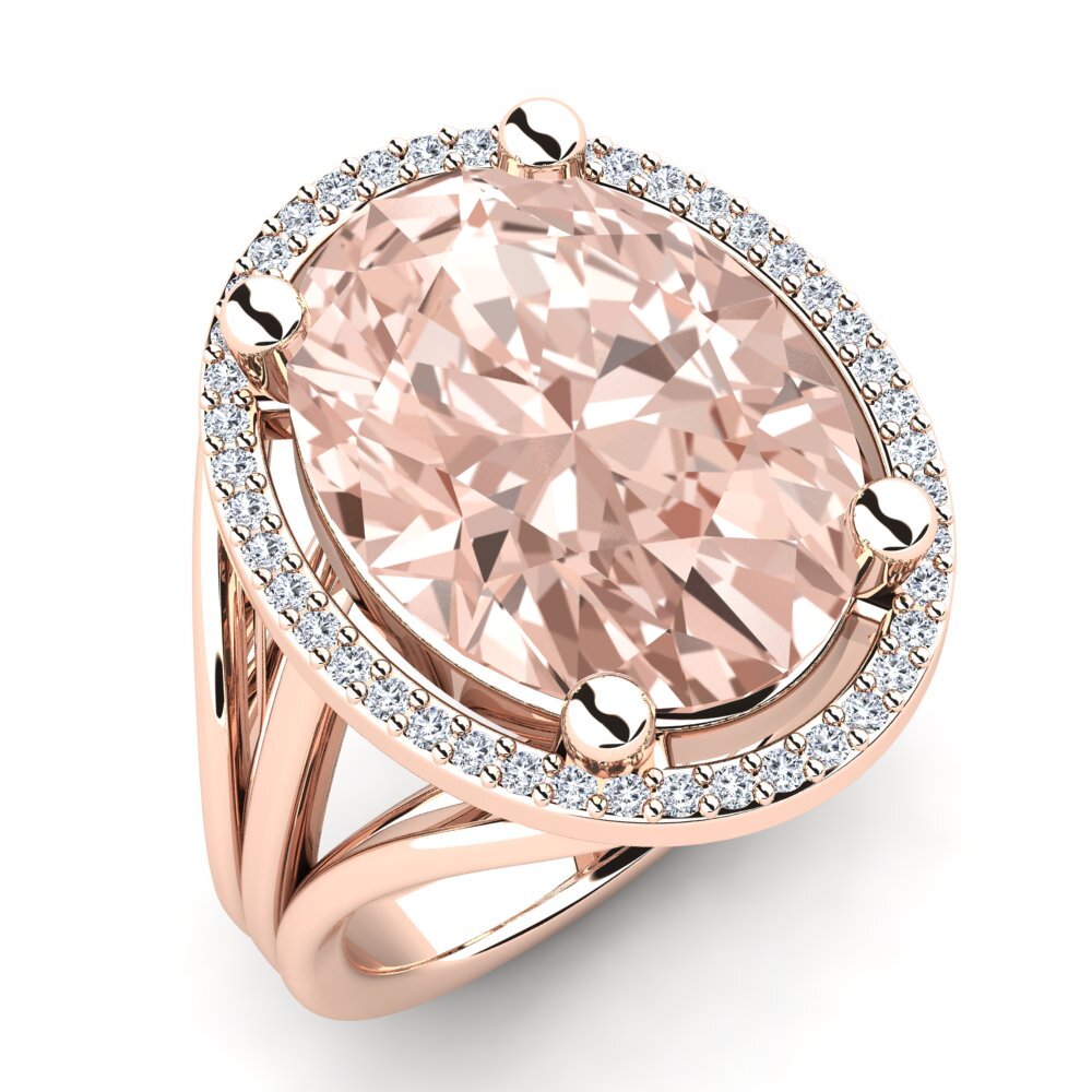 14ct Rose Gold Morganite Ring Malison