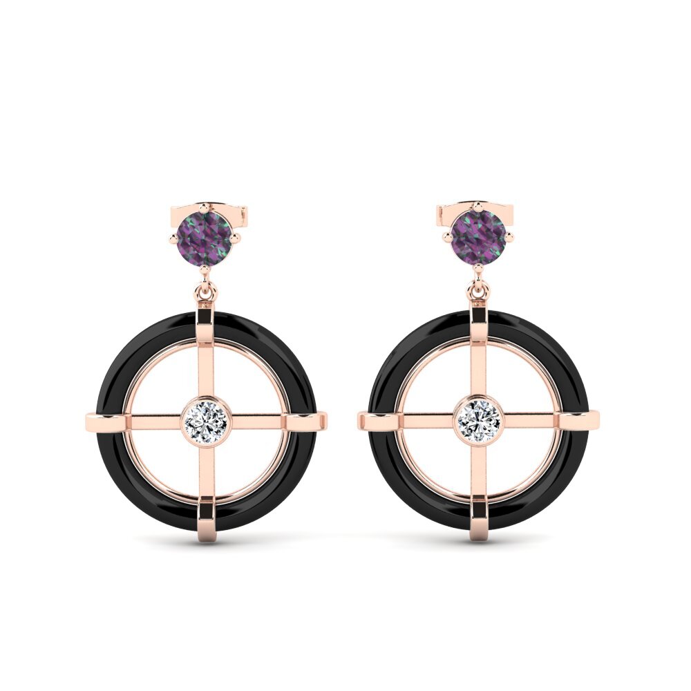 18ct Rose Gold Mystic Topaz Women's Earring Mallon
