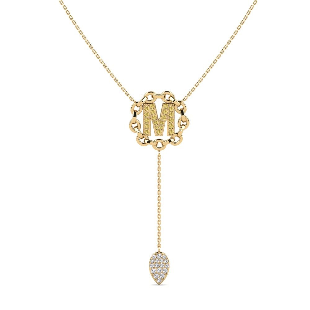 Gele Diamant Ketting Maluwa - M