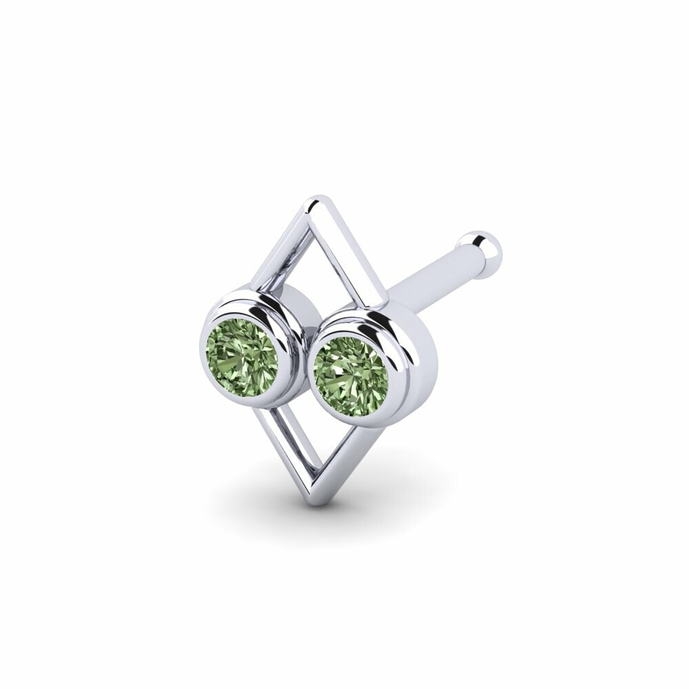 Groene Diamant Neus Pin Mamie
