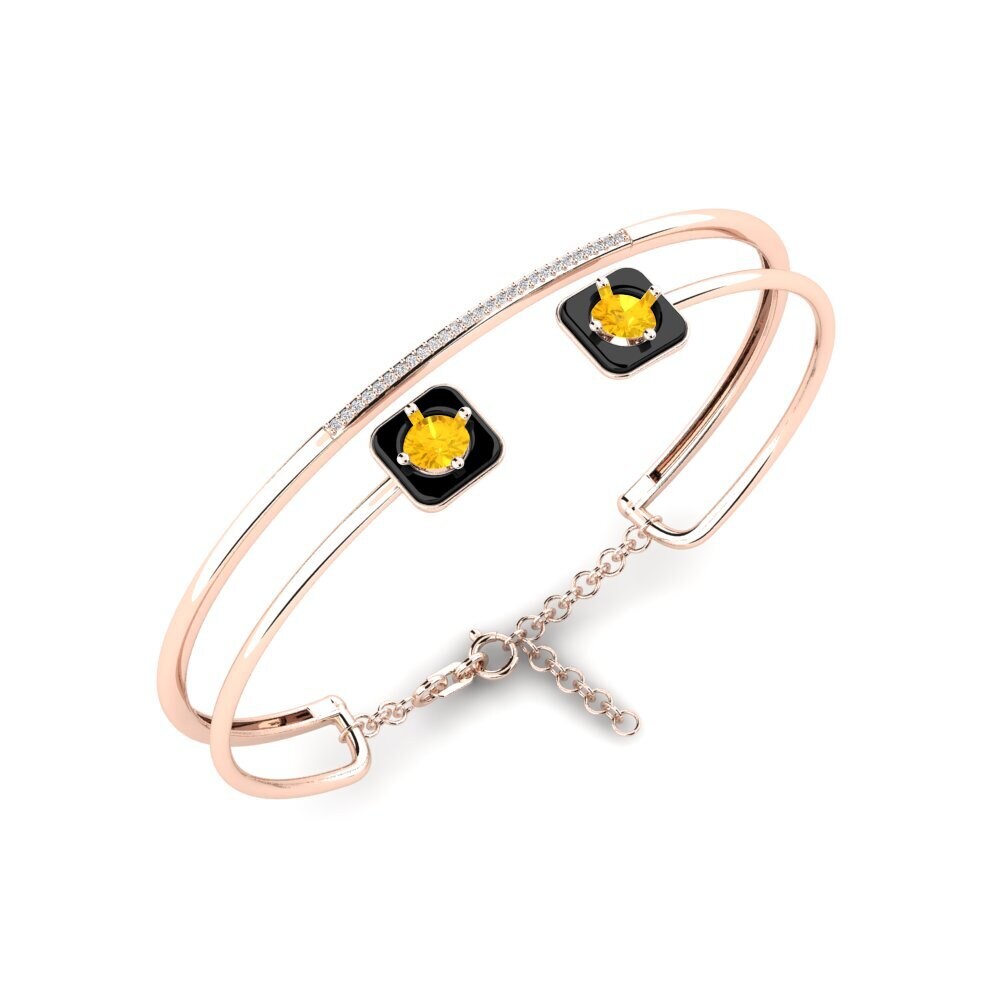 9ct Rose Gold Citrine Women's Bracelet Mamira