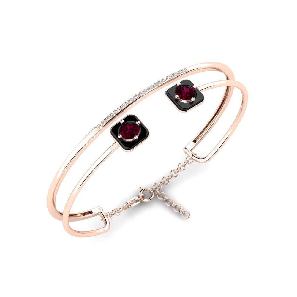 14K Rose Gold Rhodolite Garnet Bracelet Mamira