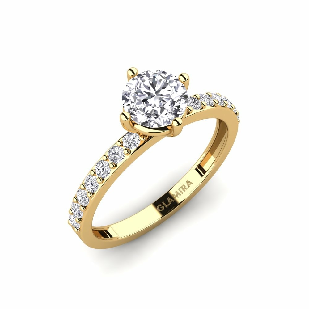 Solitaire Pave Engagement Ring Manana