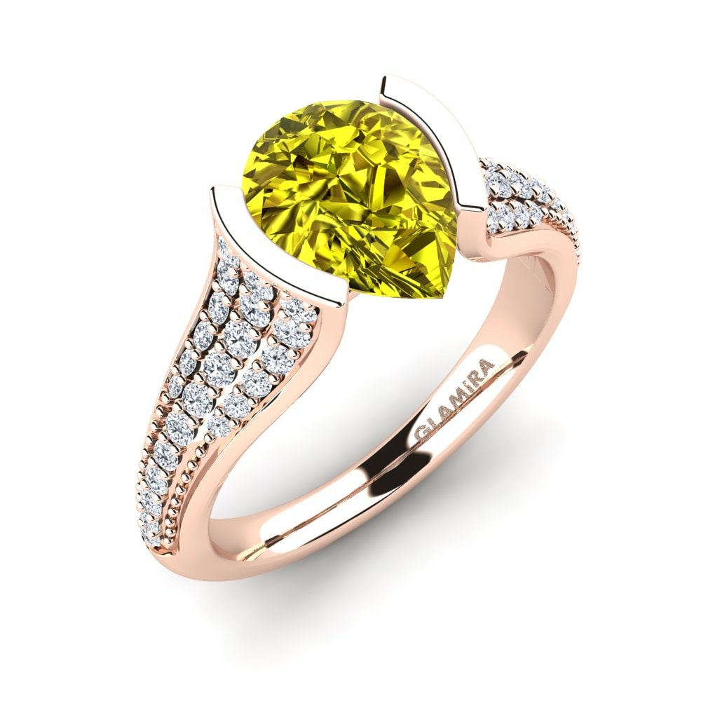 Yellow Diamond Engagement Ring Mangabel