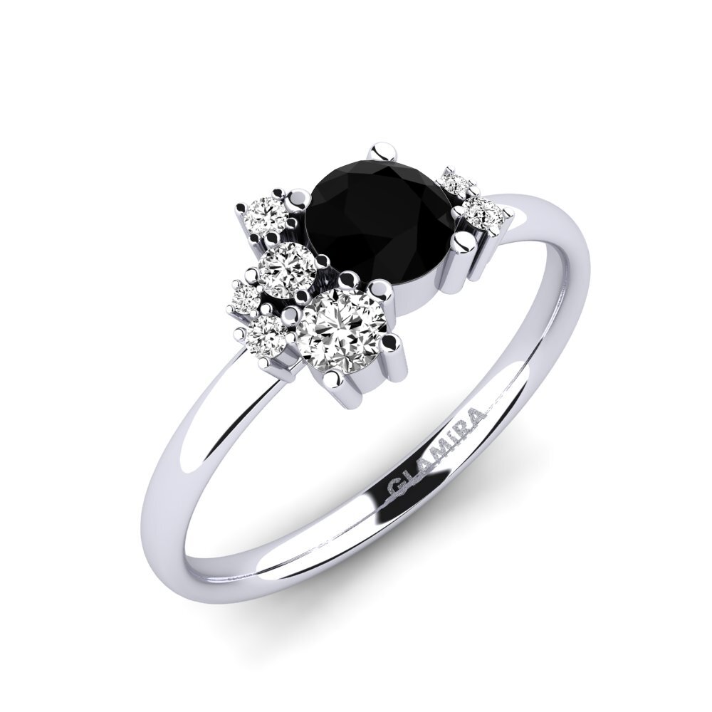 black-onyx Nhẫn đính hôn Manish