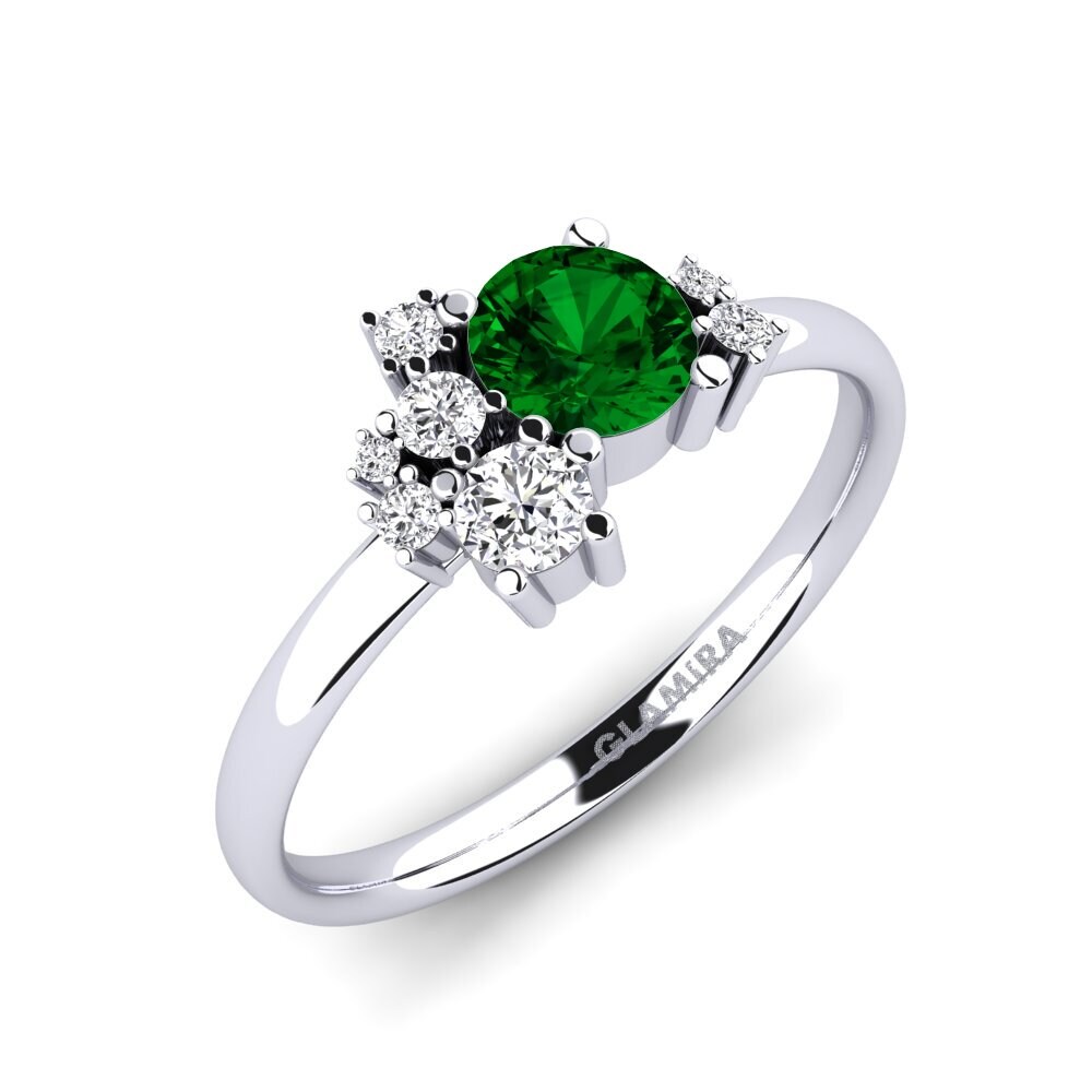 Đá Zirconia Xanh Nhẫn đính hôn Manish