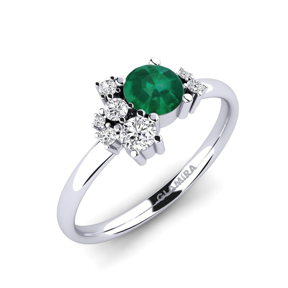 Emerald Engagement Ring Manish