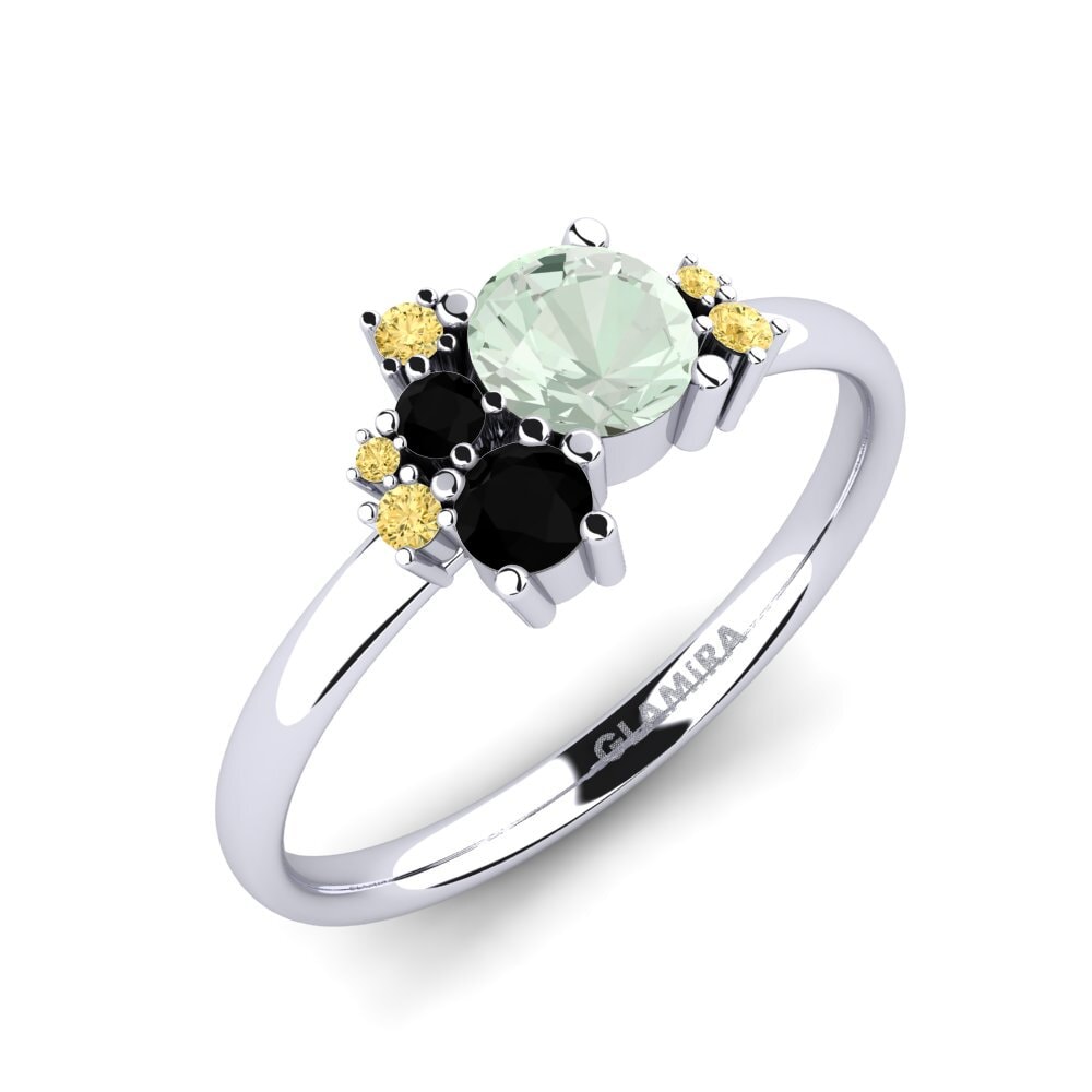 Amatista verde Anillo de compromiso Manish