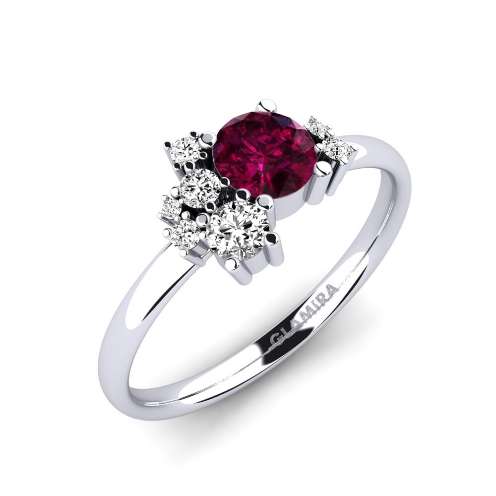 Rhodolite Garnet Engagement Ring Manish