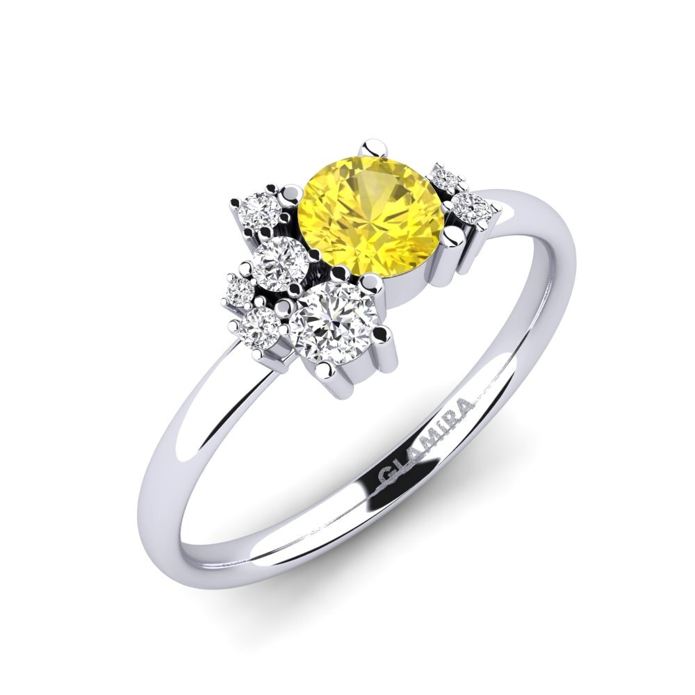Yellow Sapphire Engagement Ring Manish
