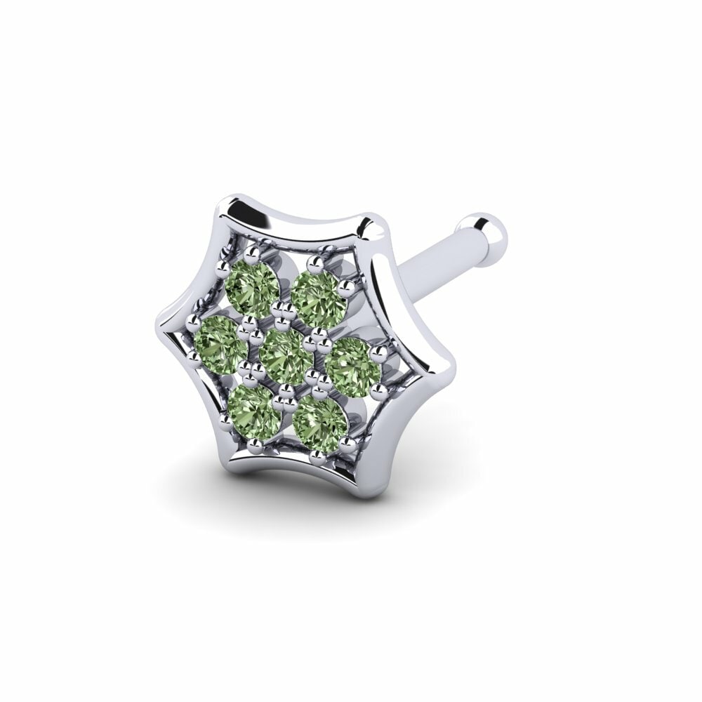 Groene Diamant Neus Pin Manly