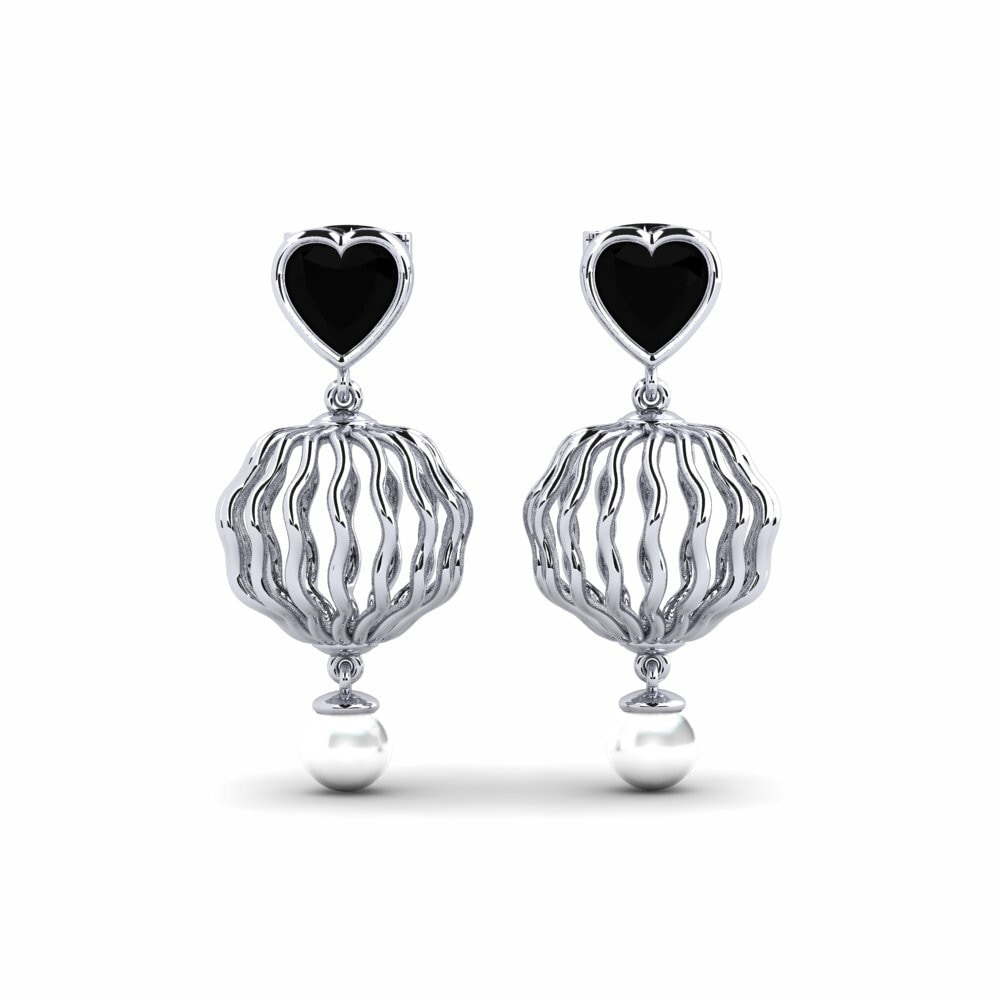 Diamant Noir Boucle d'oreille femme Manta