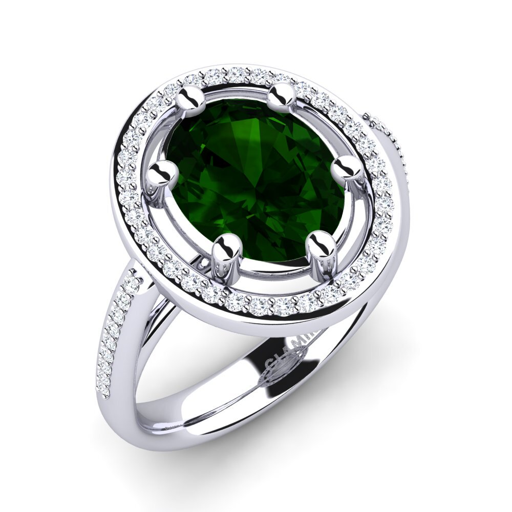 Green Tourmaline Engagement Ring Manuelita
