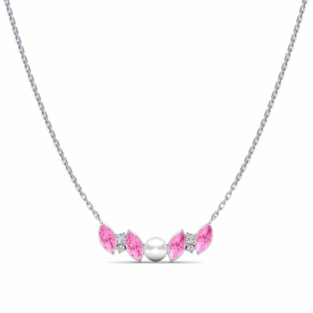 Roze Saffier Ketting Marathos
