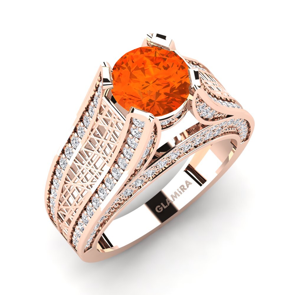 Fire Opal Engagement Ring Marcella