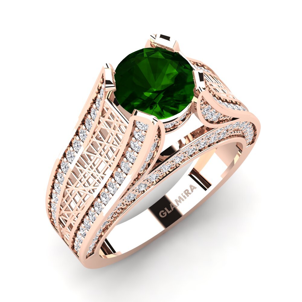 Green Tourmaline Engagement Ring Marcella