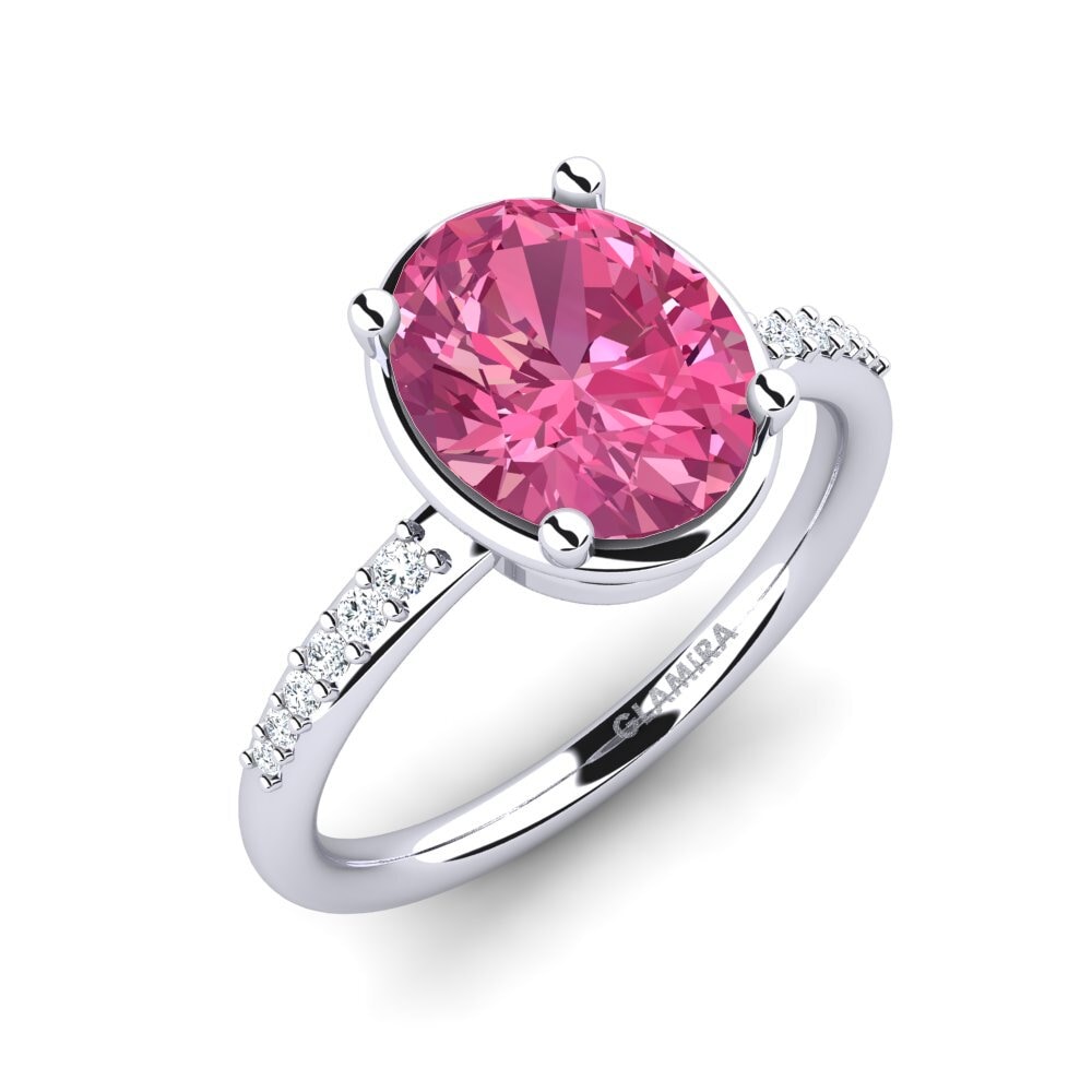 Oval Pink Tourmaline Engagement Ring Marcenia