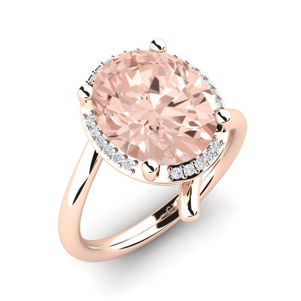 14ct Rose Gold Morganite Ring Marcette