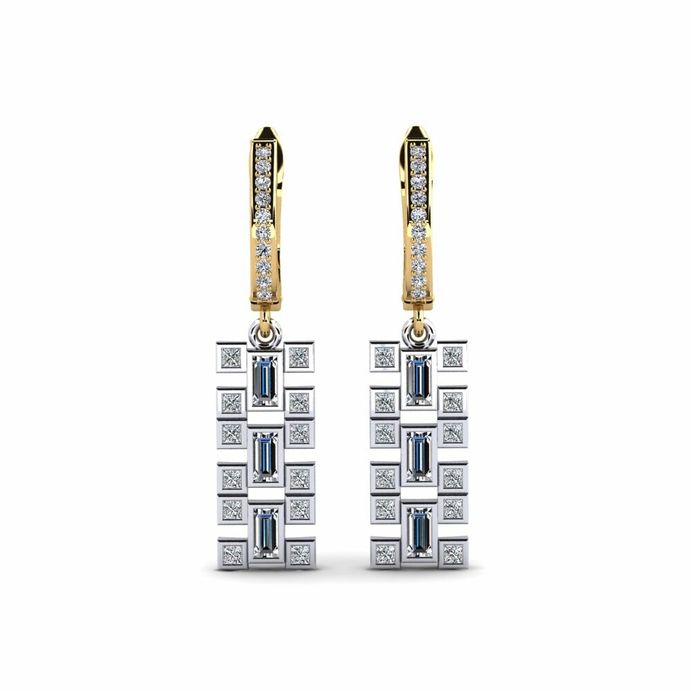 18k Oro Blanco & Amarillo Pendiente de mujer Marche