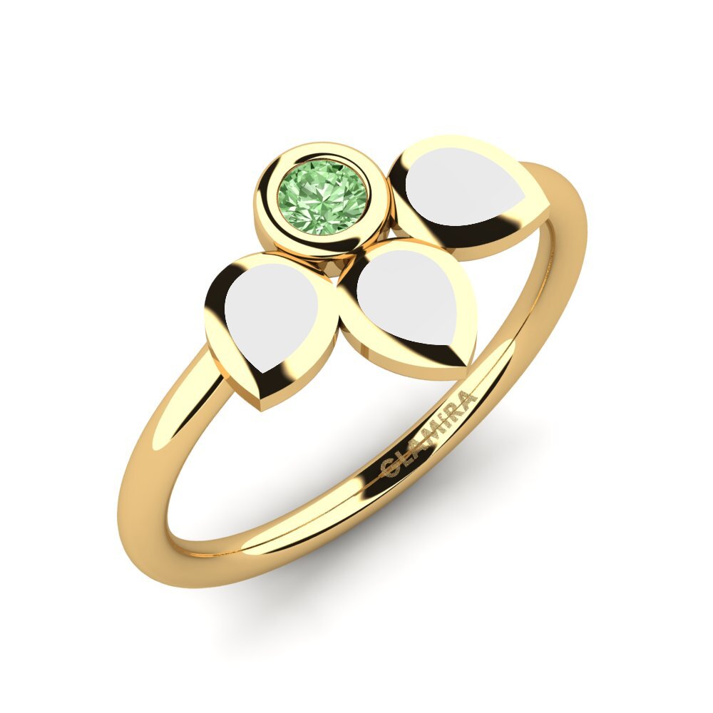 Diamante verde Anillo Marci