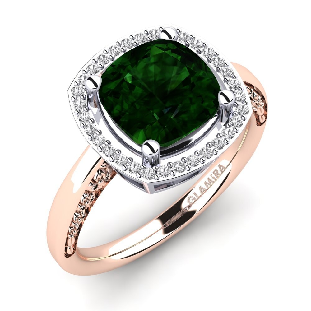 18ct Rose & White Gold Engagement Ring Marciane