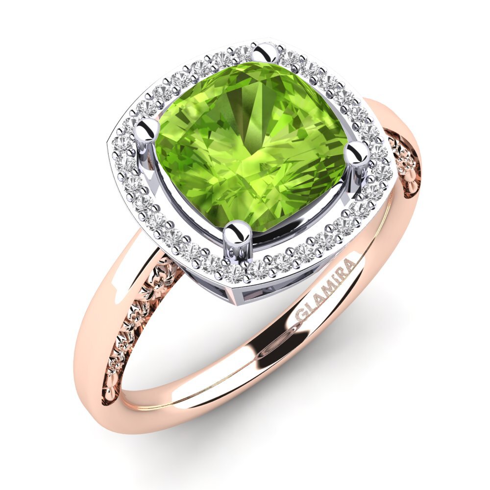 18ct Rose & White Gold Engagement Ring Marciane