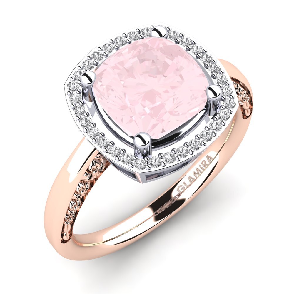 18ct Rose / White Gold Engagement Ring Marciane