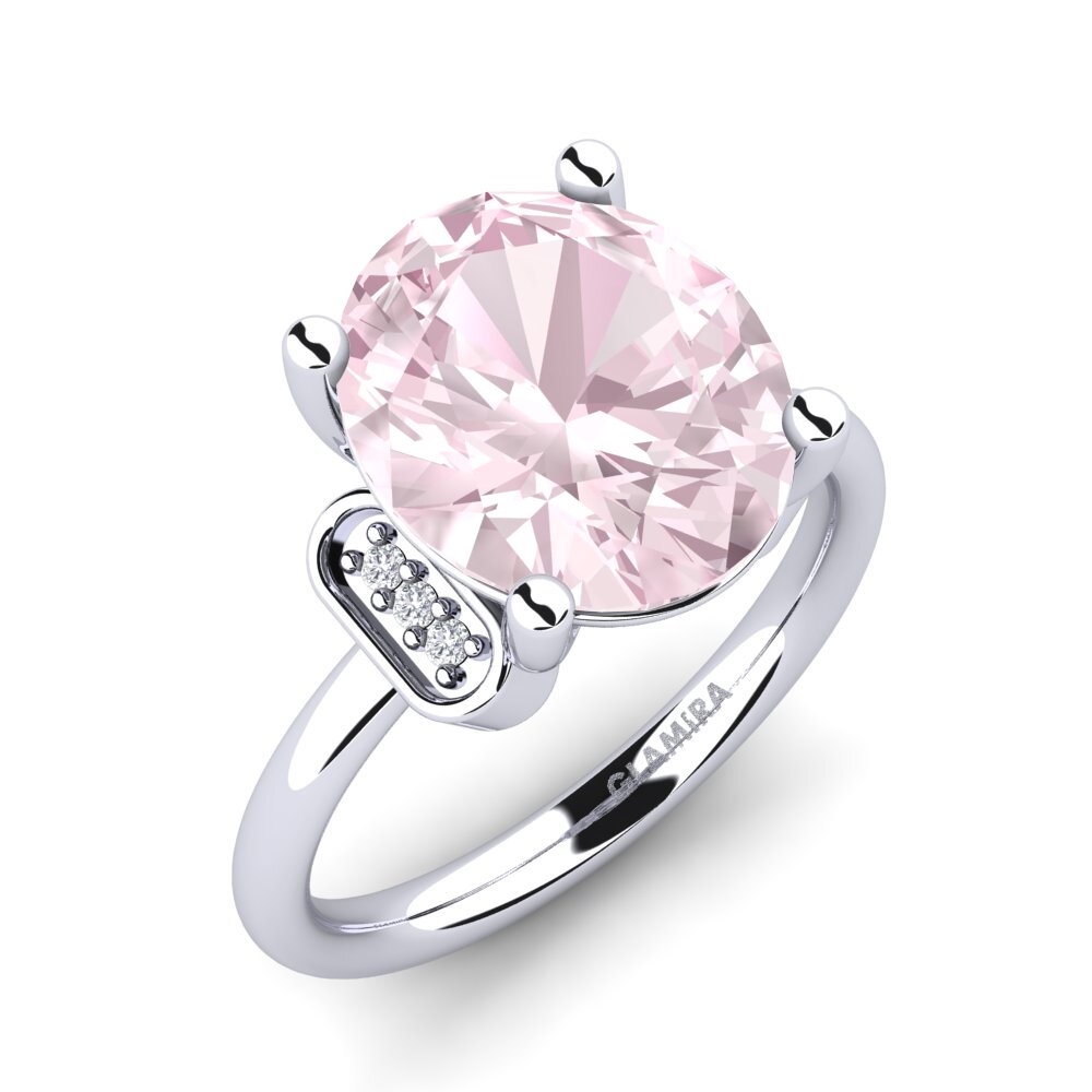 White Silver Kunzite Ring Marcisha