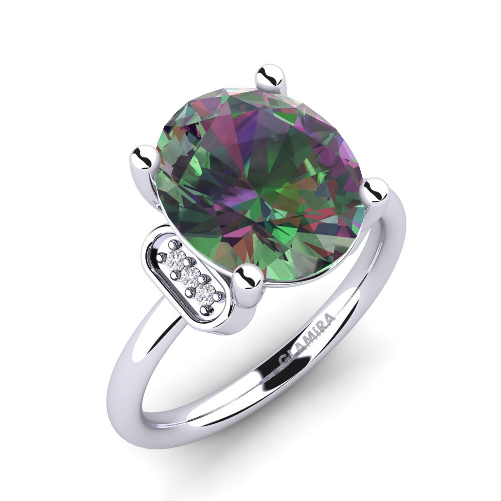 18ct White Gold Mystic Topaz Ring Marcisha
