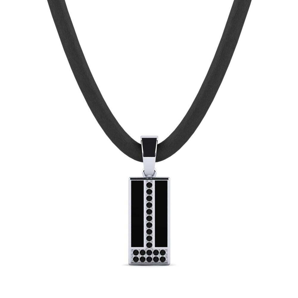 925 Prata de lei Ônix Negro Pingente masculino Mareanie