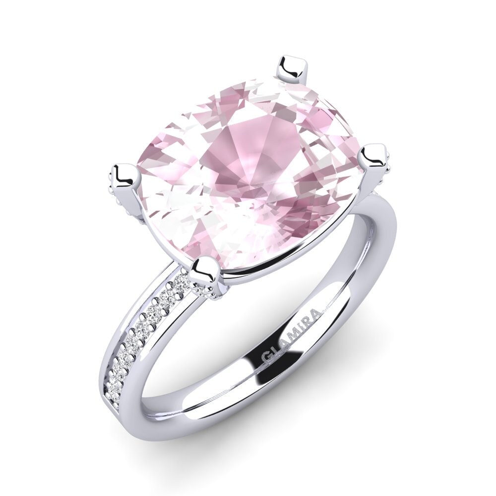 White Silver Kunzite Ring Marecel
