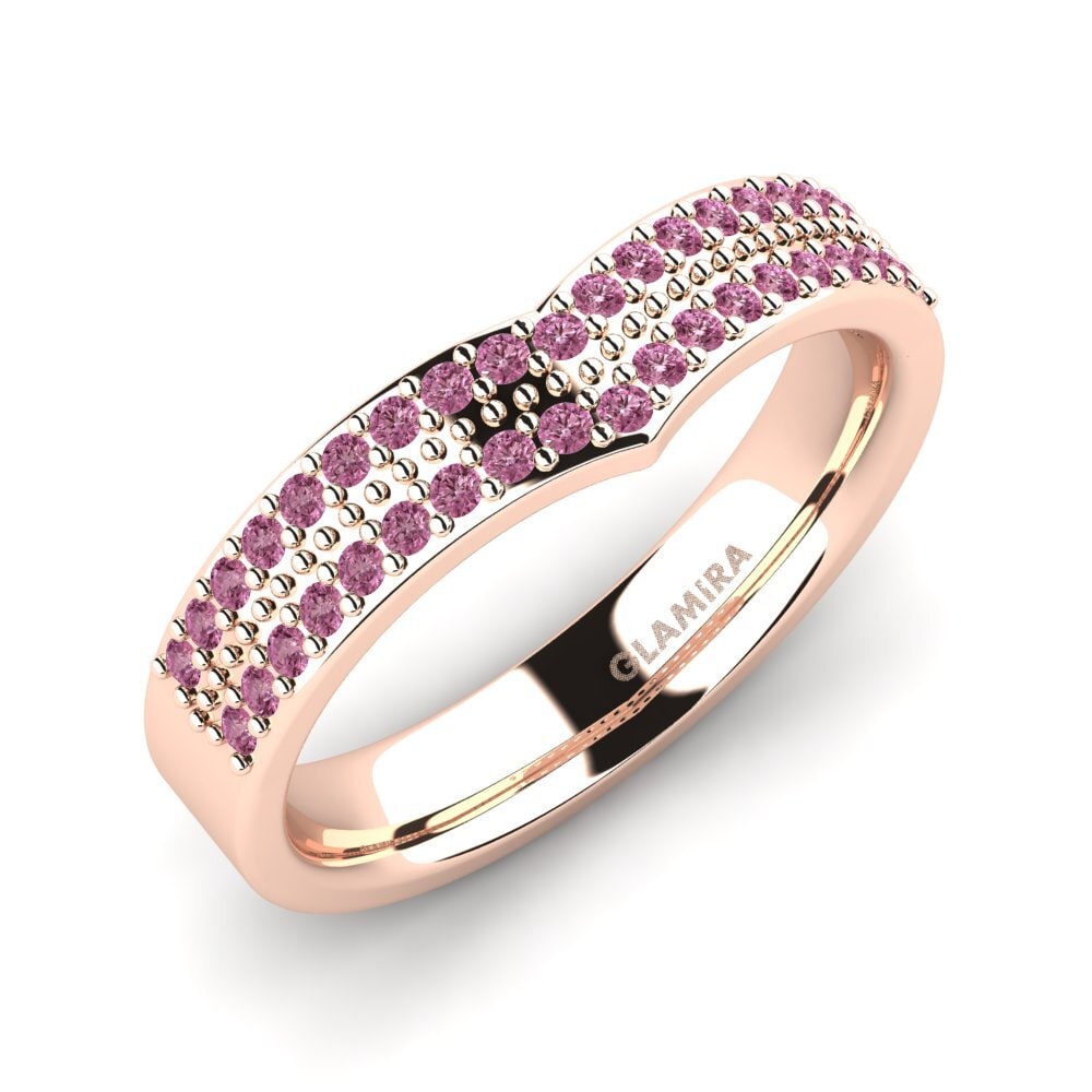 Or rose 14k Grenat de Rhodolite Bague Margareta