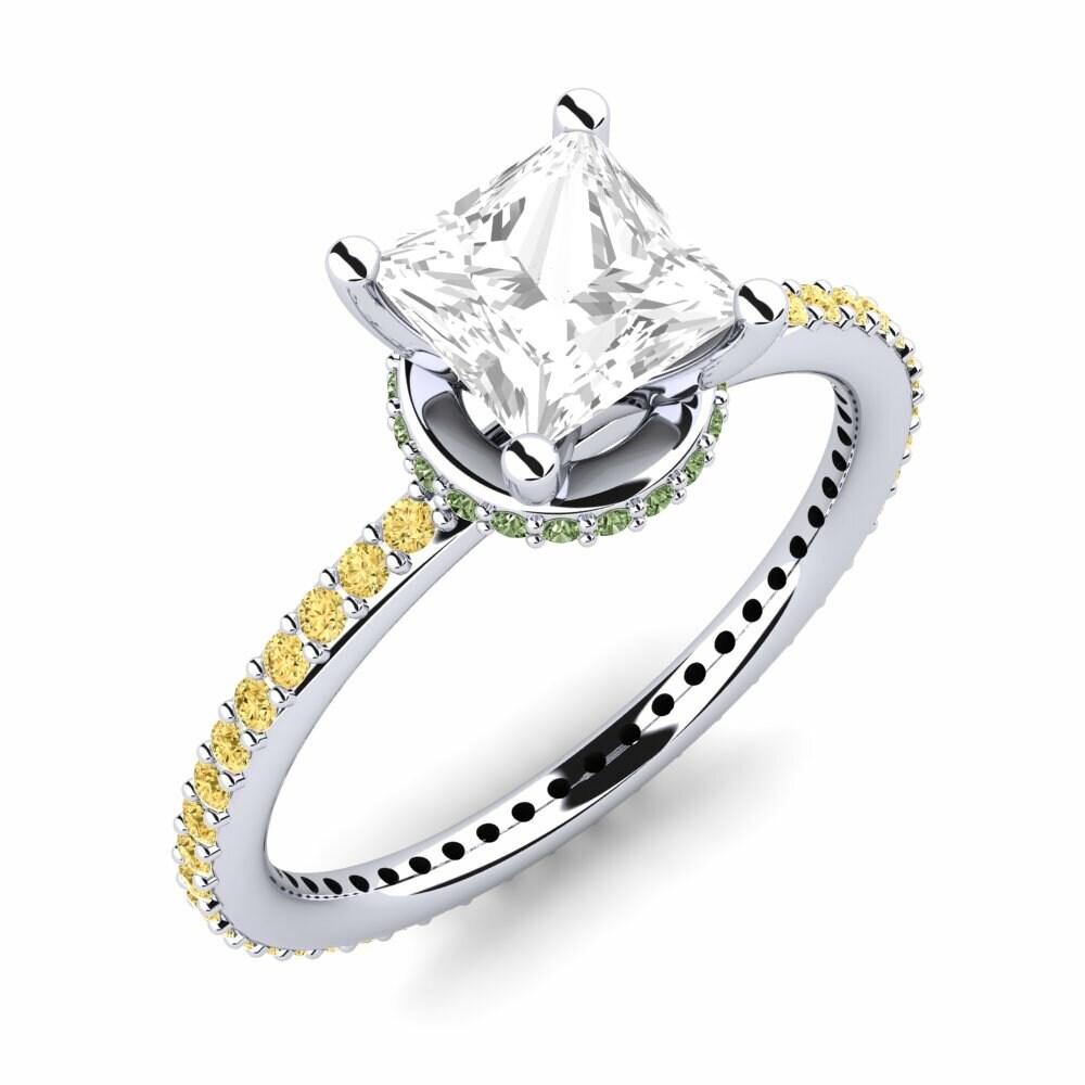 Topacio blanco Anillo de compromiso Margona