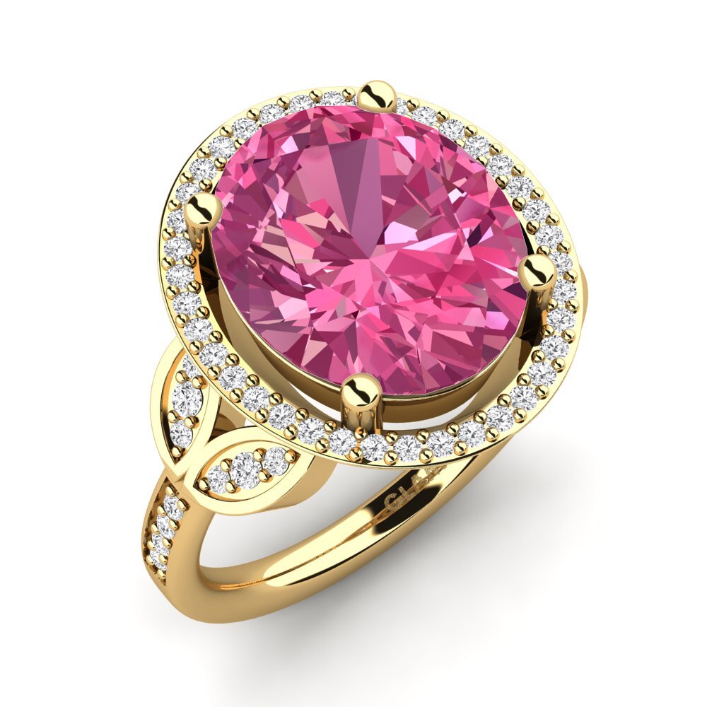 9ct Yellow Gold Pink Tourmaline Ring Margretha